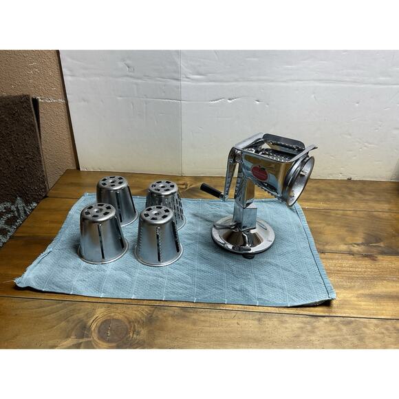 Vintage King Kutter Healthy Gourmet Kitchen Cutter Food Processor Slicer 5 Cones - Picture 2 of 16